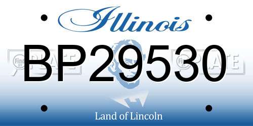 BP29530 Illinois License Plate