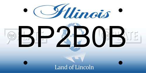 BP2B0B Illinois License Plate