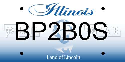BP2B0S Illinois License Plate