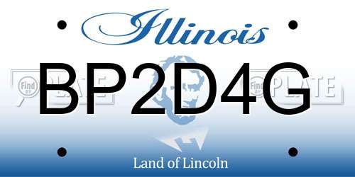 BP2D4G Illinois License Plate