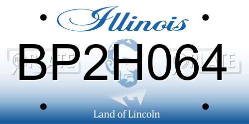 BP2H064 Illinois License Plate