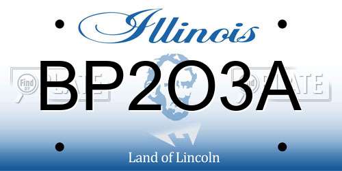 BP2O3A Illinois License Plate