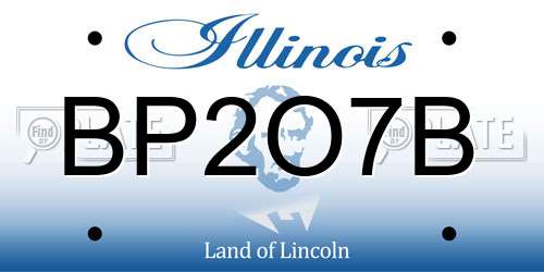 BP2O7B Illinois License Plate