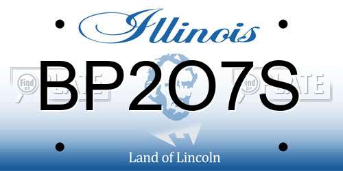 BP2O7S Illinois License Plate