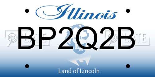 BP2Q2B Illinois License Plate