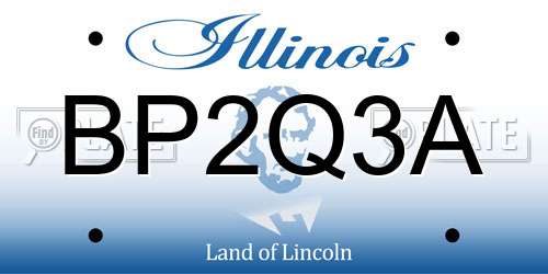 BP2Q3A Illinois License Plate