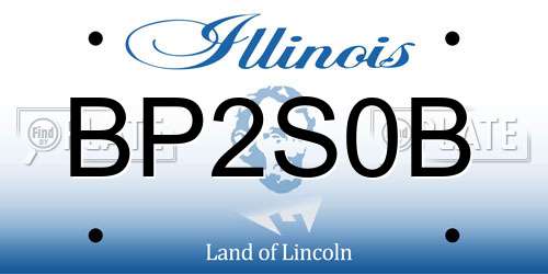 BP2S0B Illinois License Plate