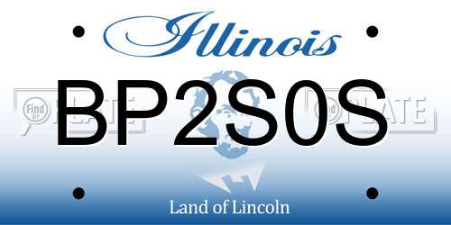BP2S0S Illinois License Plate
