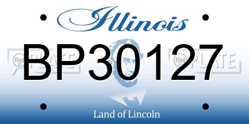 BP30127 Illinois License Plate