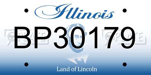 BP30179 Illinois License Plate