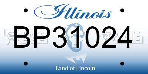 BP31024 Illinois License Plate