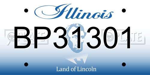 BP31301 Illinois License Plate