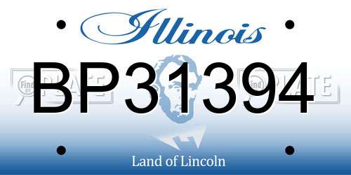 BP31394 Illinois License Plate