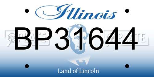 BP31644 Illinois License Plate