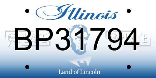 BP31794 Illinois License Plate