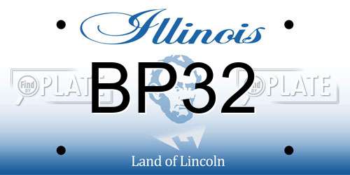 BP32 Illinois License Plate