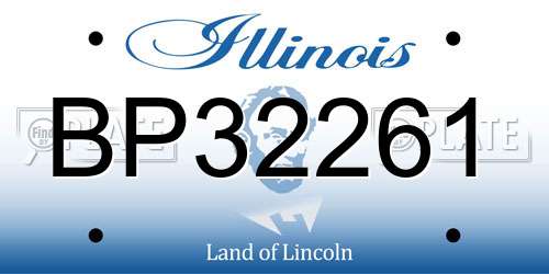 BP32261 Illinois License Plate