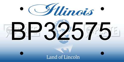 BP32575 Illinois License Plate