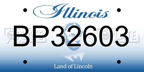 BP32603 Illinois License Plate