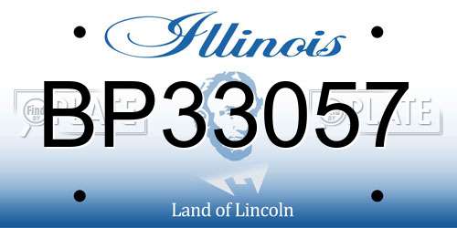 BP33057 Illinois License Plate