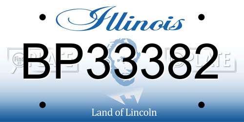 BP33382 Illinois License Plate