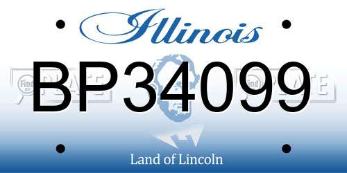 BP34099 Illinois License Plate