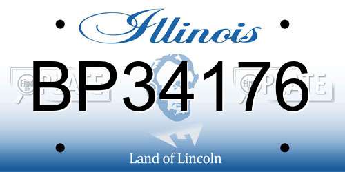 BP34176 Illinois License Plate