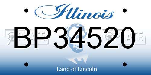 BP34520 Illinois License Plate