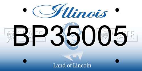 BP35005 Illinois License Plate