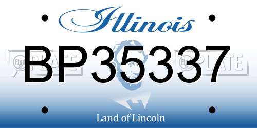 BP35337 Illinois License Plate