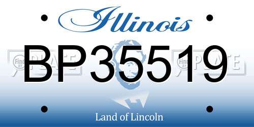 BP35519 Illinois License Plate