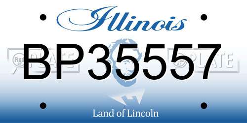 BP35557 Illinois License Plate