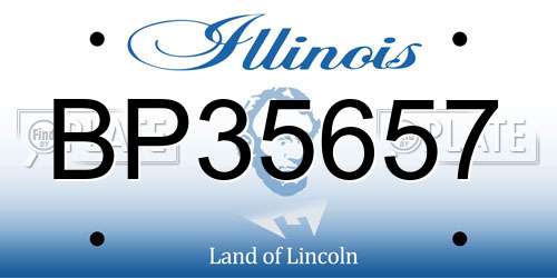 BP35657 Illinois License Plate