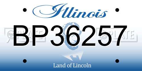 BP36257 Illinois License Plate