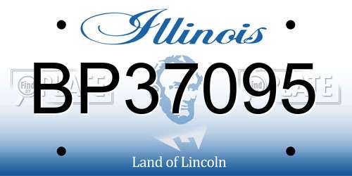 BP37095 Illinois License Plate
