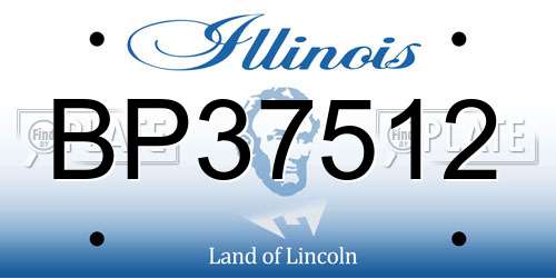 BP37512 Illinois License Plate