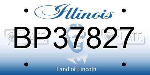 BP37827 Illinois License Plate