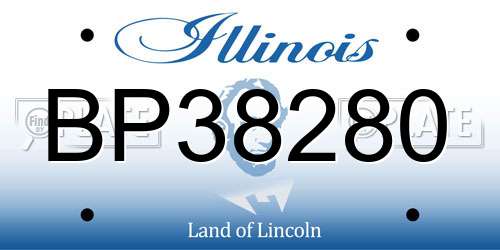 BP38280 Illinois License Plate