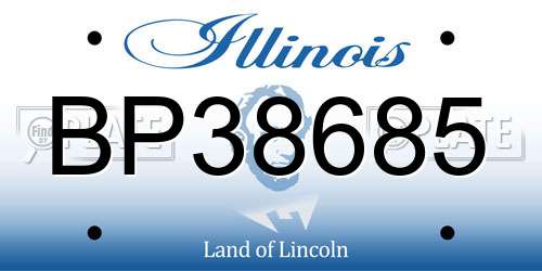 BP38685 Illinois License Plate