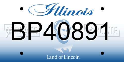 BP40891 Illinois License Plate