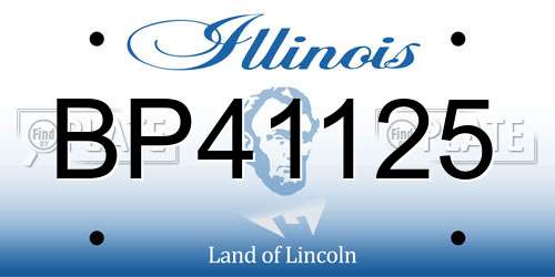 BP41125 Illinois License Plate