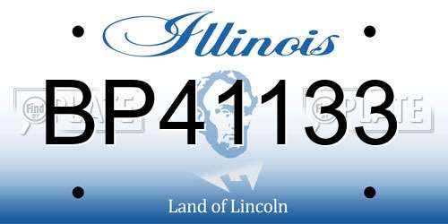 BP41133 Illinois License Plate