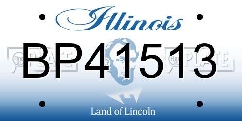 BP41513 Illinois License Plate