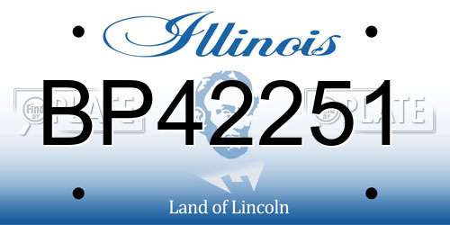 BP42251 Illinois License Plate