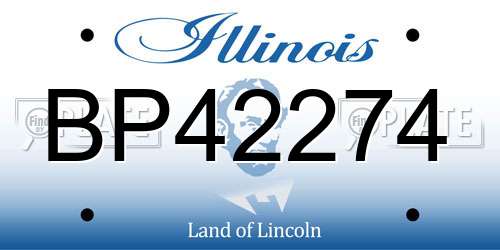 BP42274 Illinois License Plate