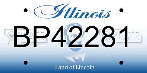 BP42281 Illinois License Plate