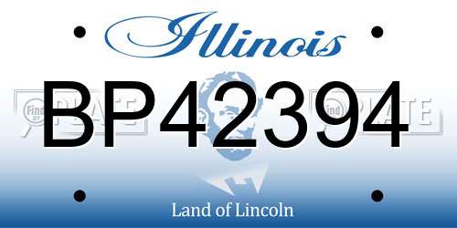 BP42394 Illinois License Plate