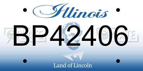 BP42406 Illinois License Plate