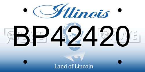 BP42420 Illinois License Plate