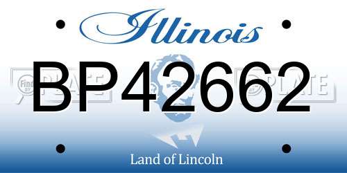 BP42662 Illinois License Plate